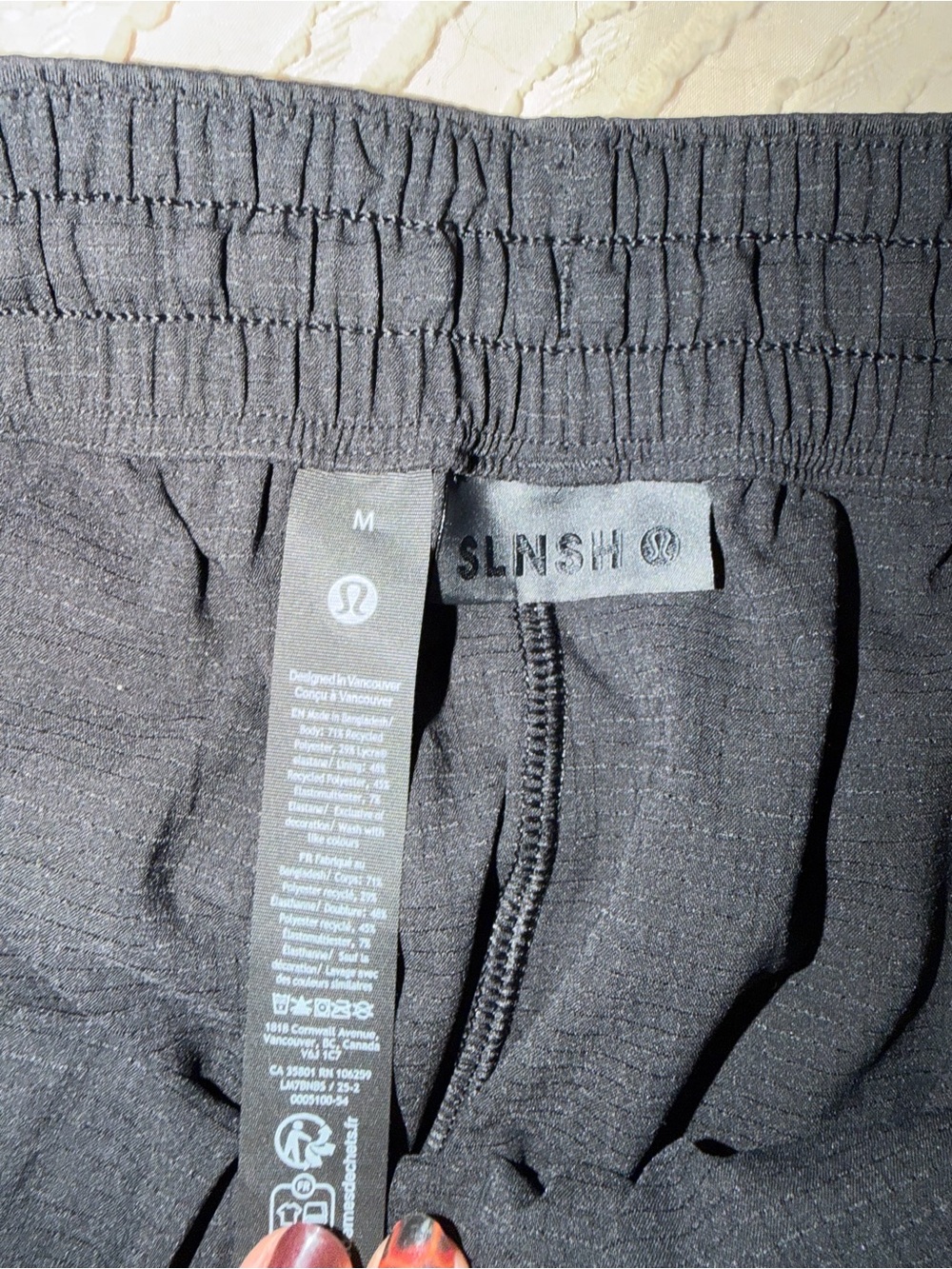 Lululemon SLNSH Black Athletic Shorts men’s medium 9” NWT - Picture 4 of 5
